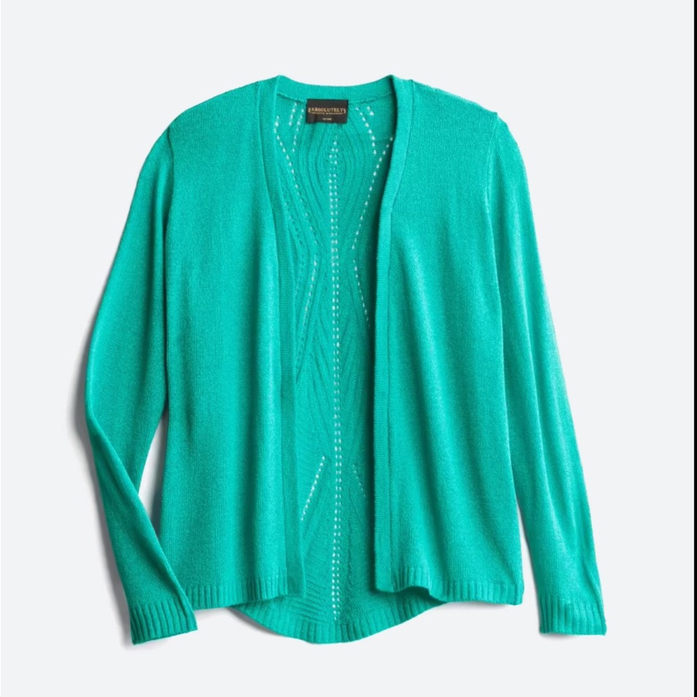 Absolutely-Laddy Pointelle Back Cardigan